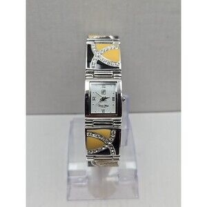 Victoria Wieck Beverly Hills B3696 Enamel Crystal Bracelet Watch New Battery